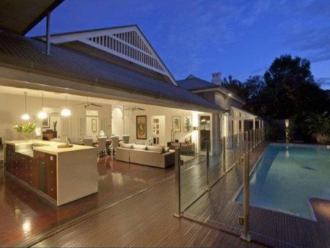 Modern House With Pool Night View — Brisbane, QLD — Keysell Builders