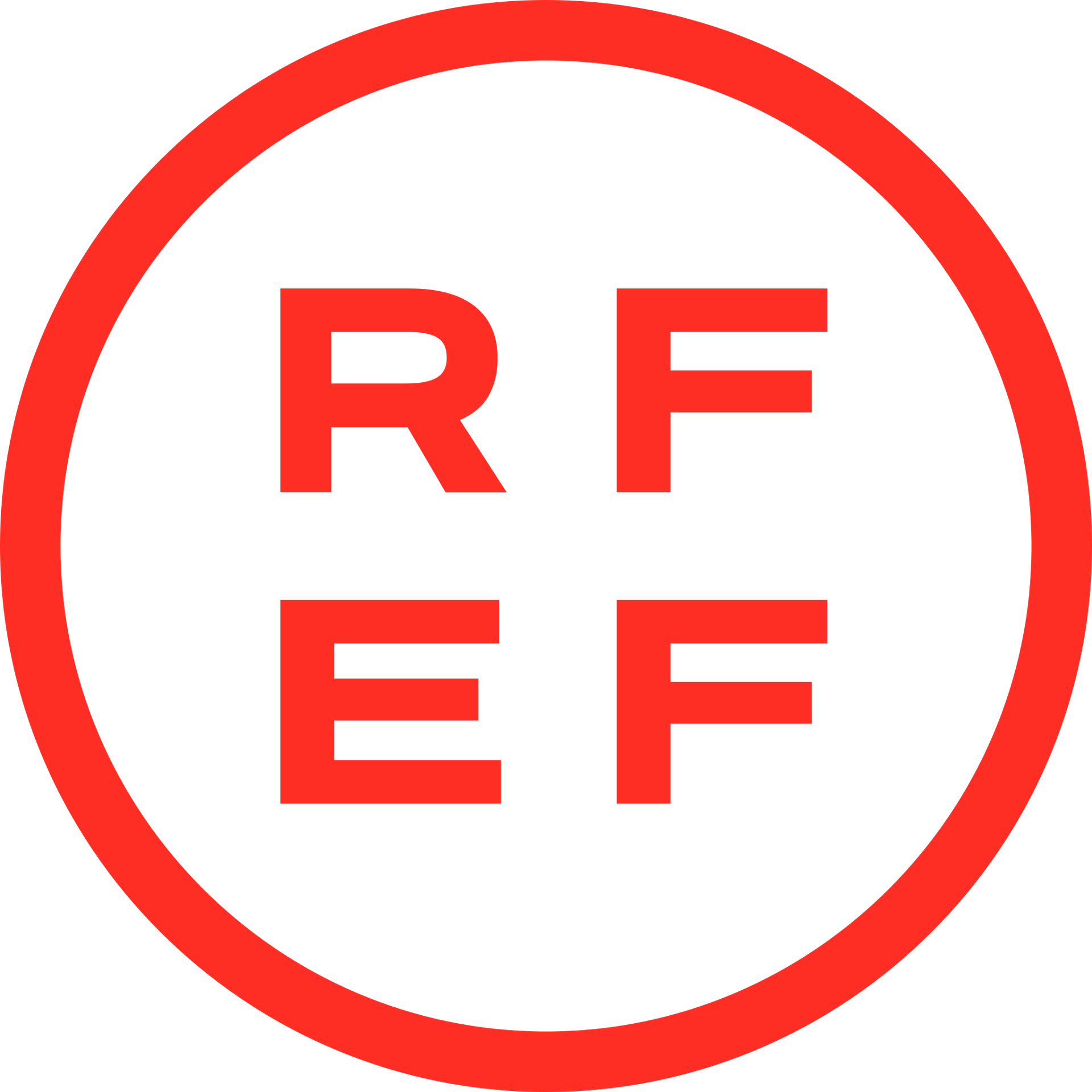 Red circle logo with 
