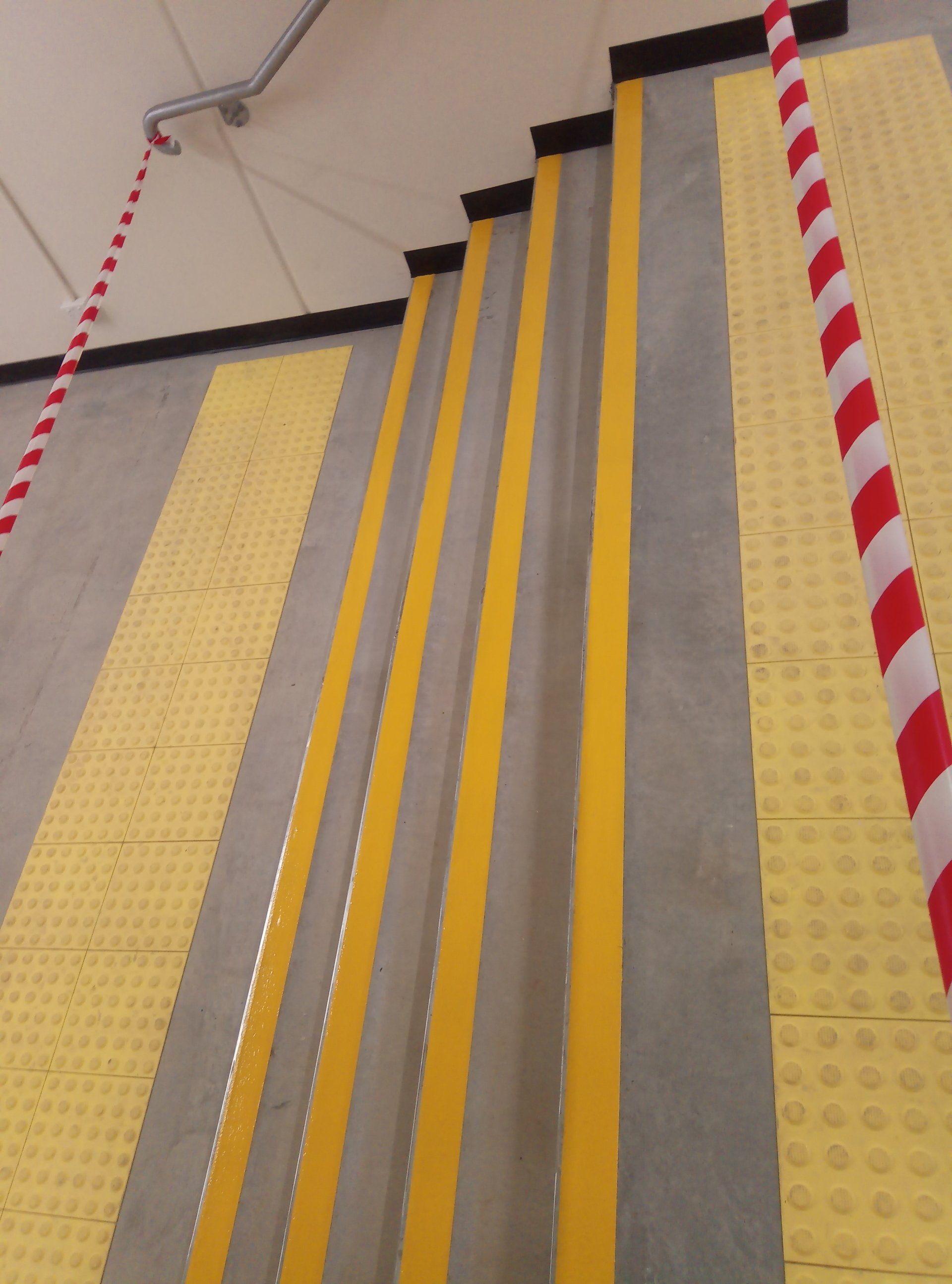 12. Areas barricaded to allow full cure without interference