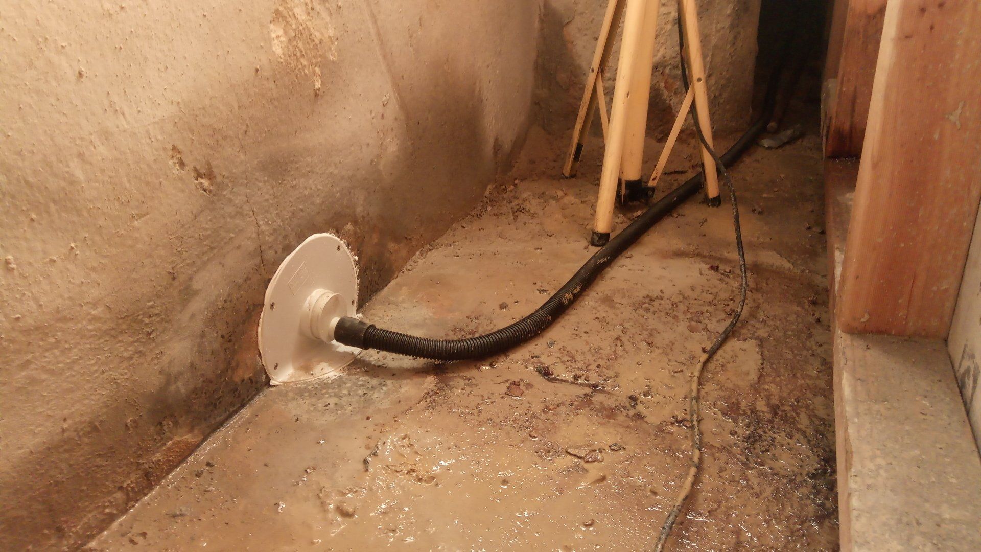 4 Drainage pipe attached to divert water