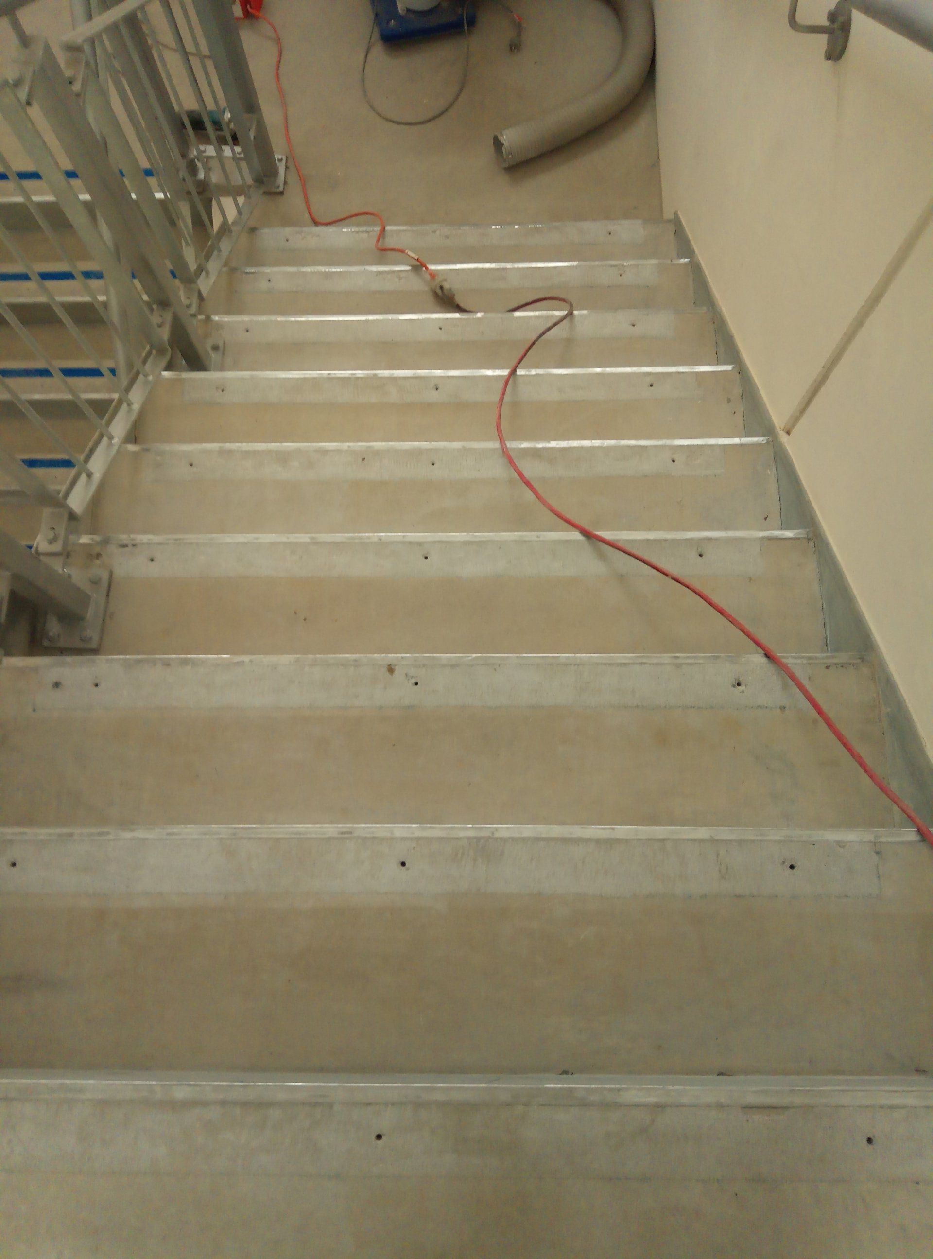 5. Prepare nosing areas by grinding