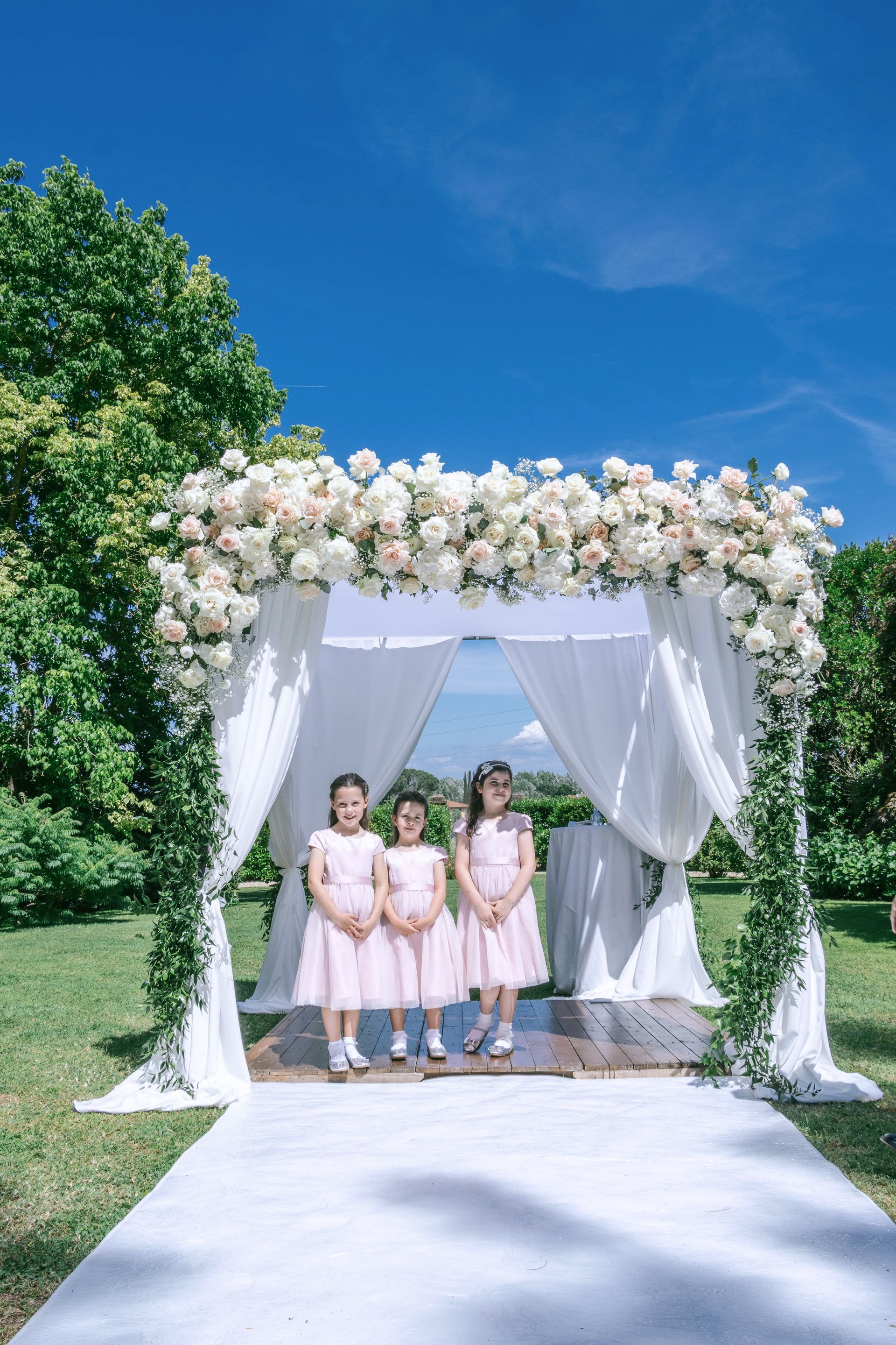 Gazebo floreale matrimonio