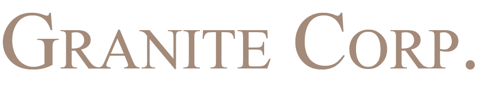 The granite corp logo is on a white background