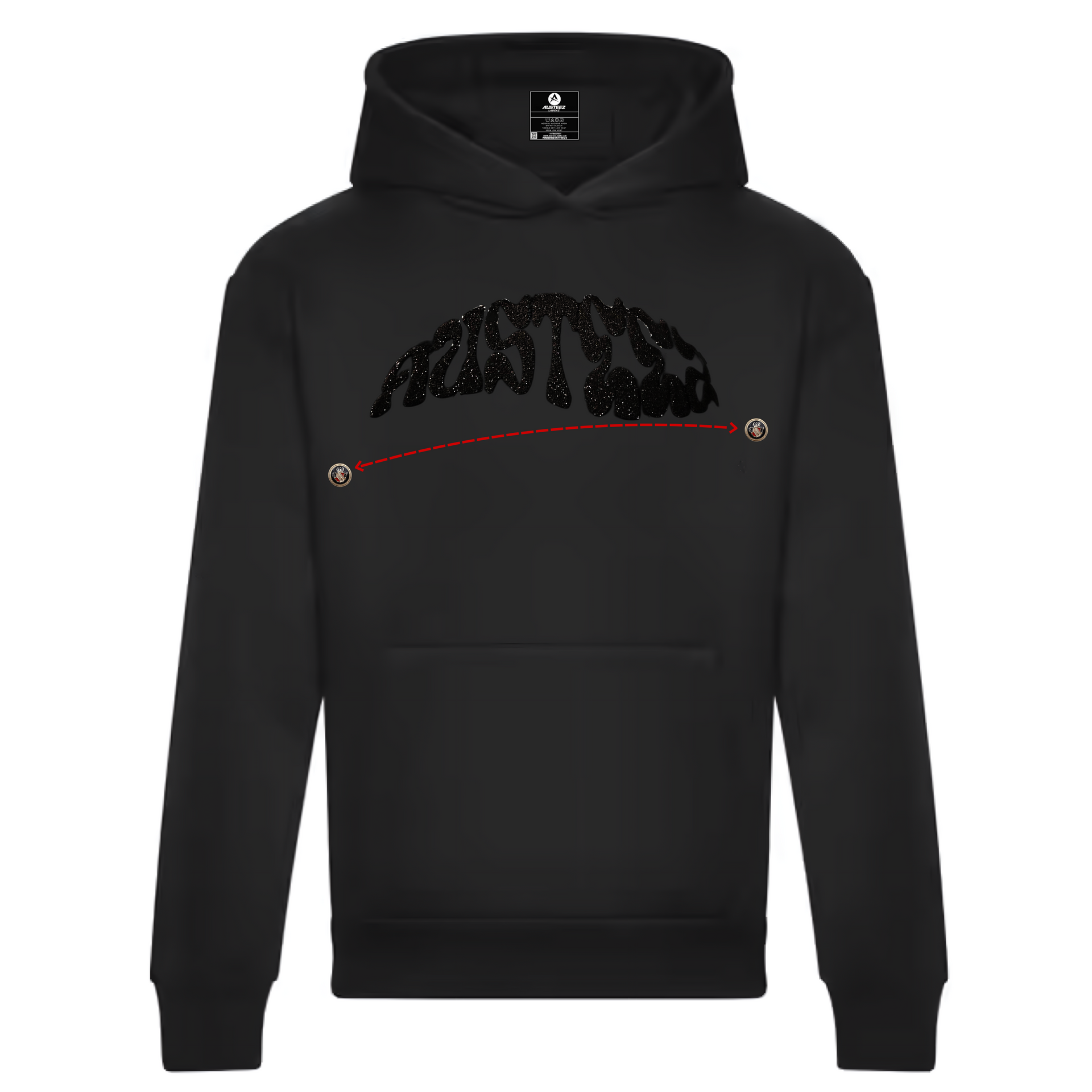 Black hoodie with 