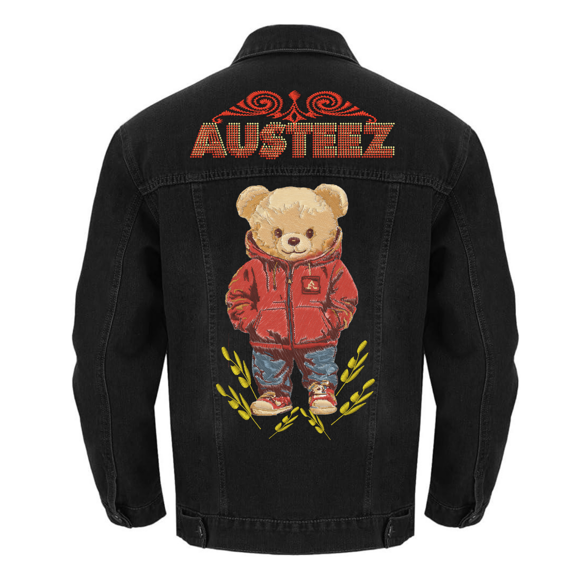 black Steez Baroque (Embroidered & Laser) back view