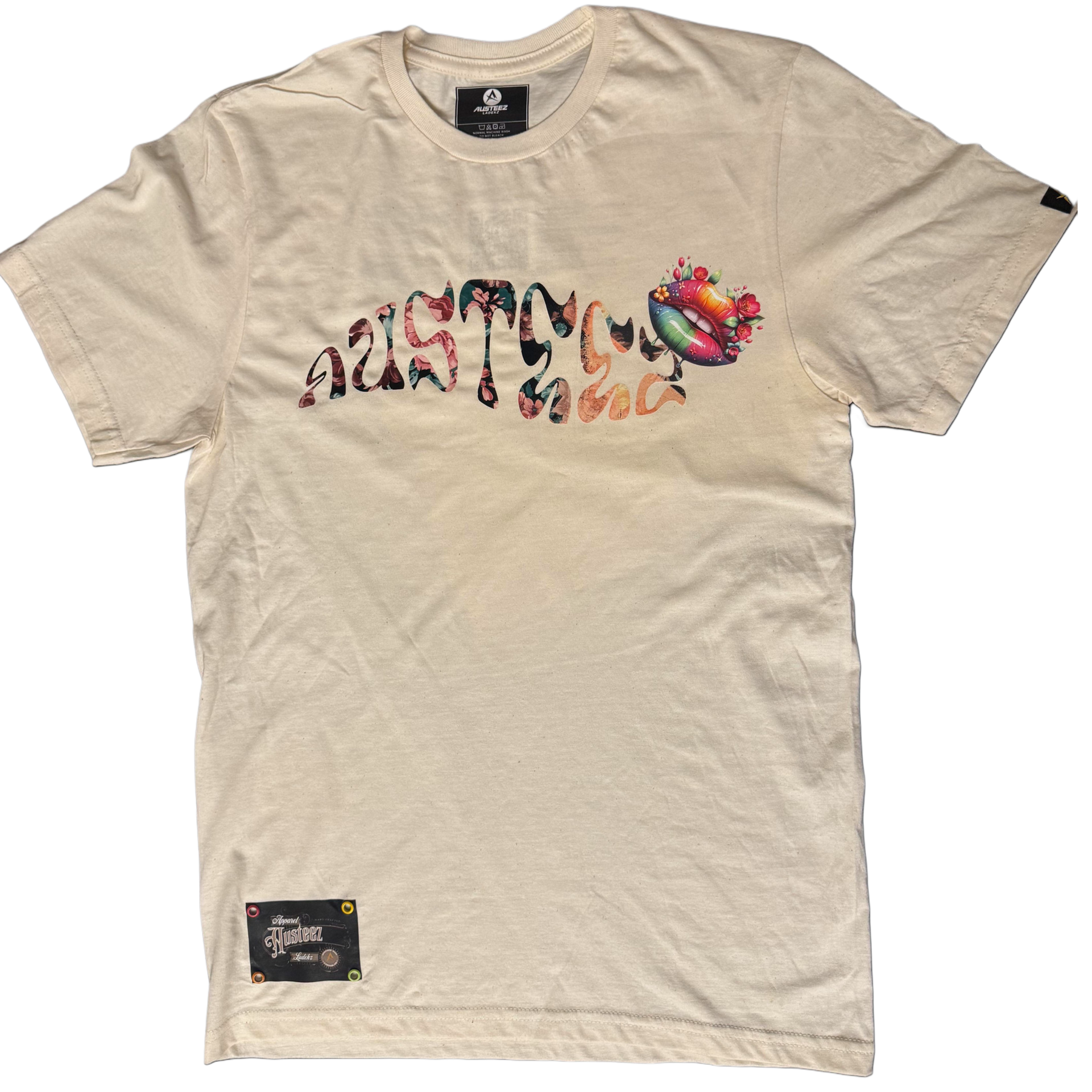 Cream-colored t-shirt with 