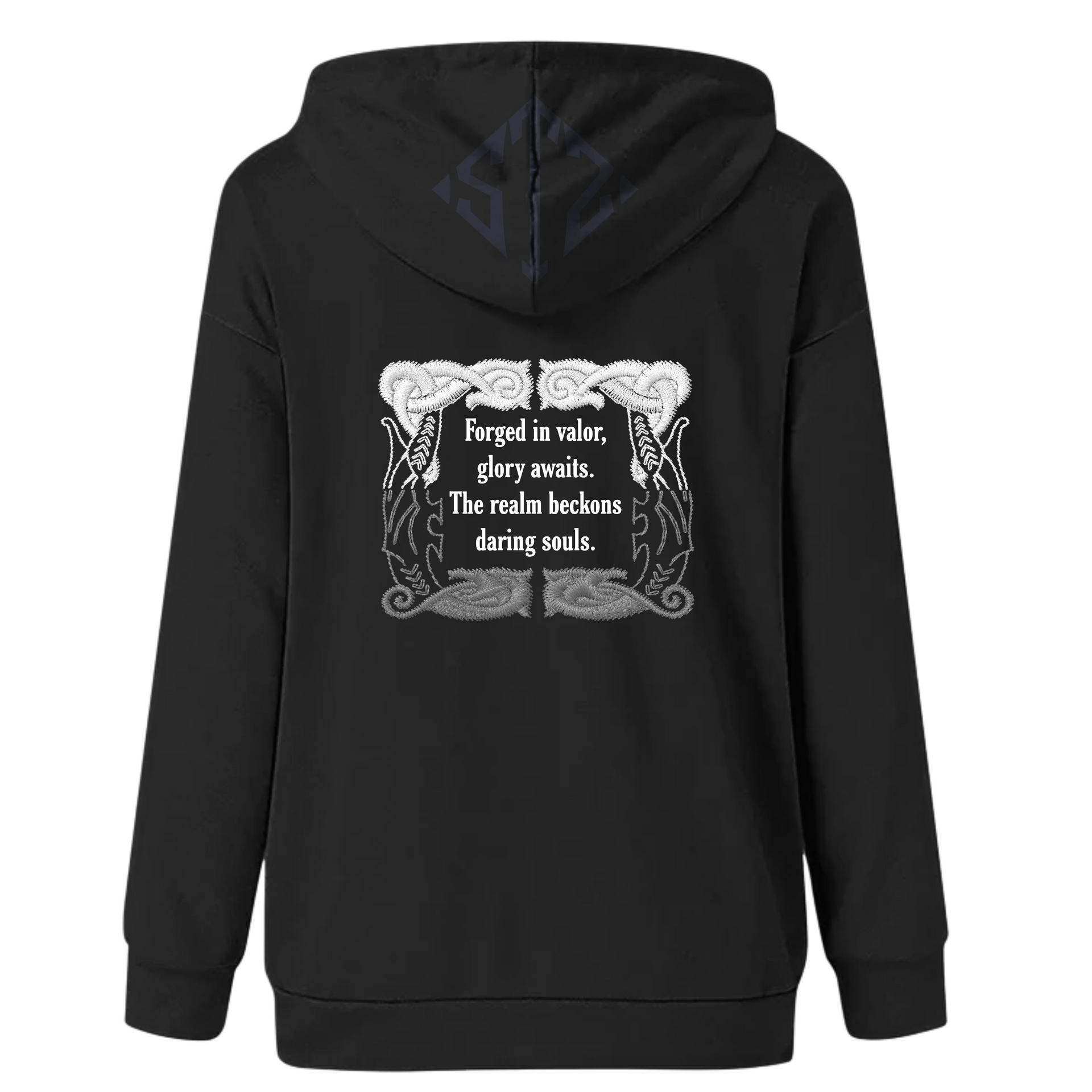 female black Battle-Brothers hoodie back view