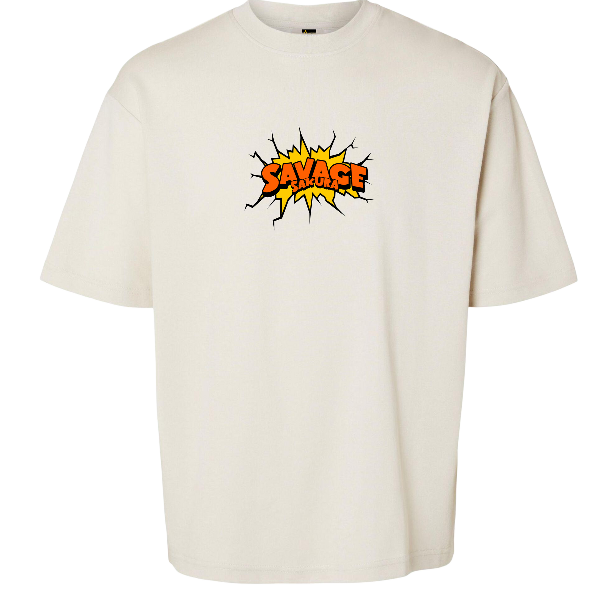 Cream-colored t-shirt with 