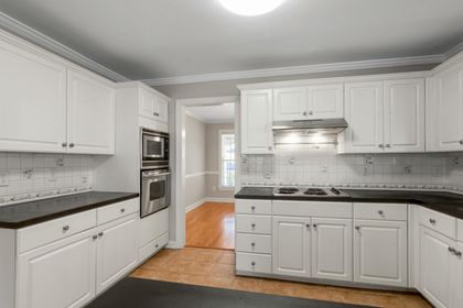 newly white painted cabinets in Enid OK