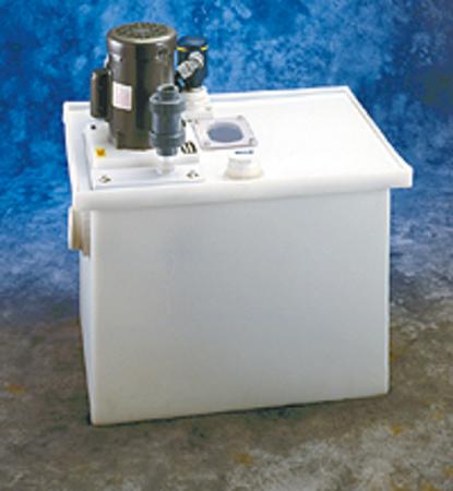 A white box with a motor on top of it