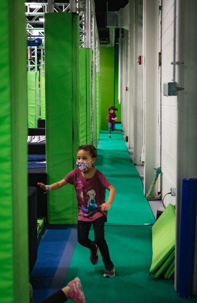 Kid on the obstacle course