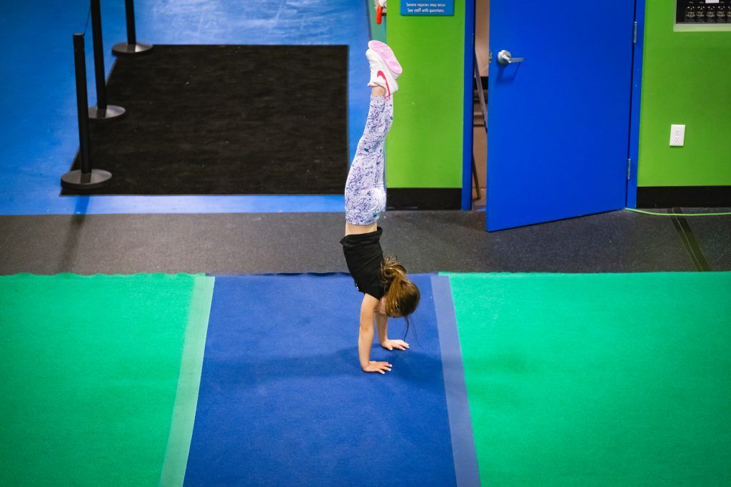Girl doing a handstand