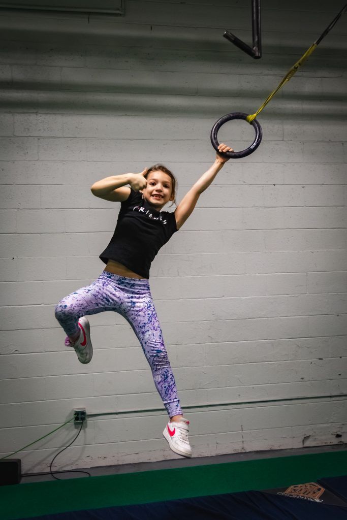 Girl at a winter camp
