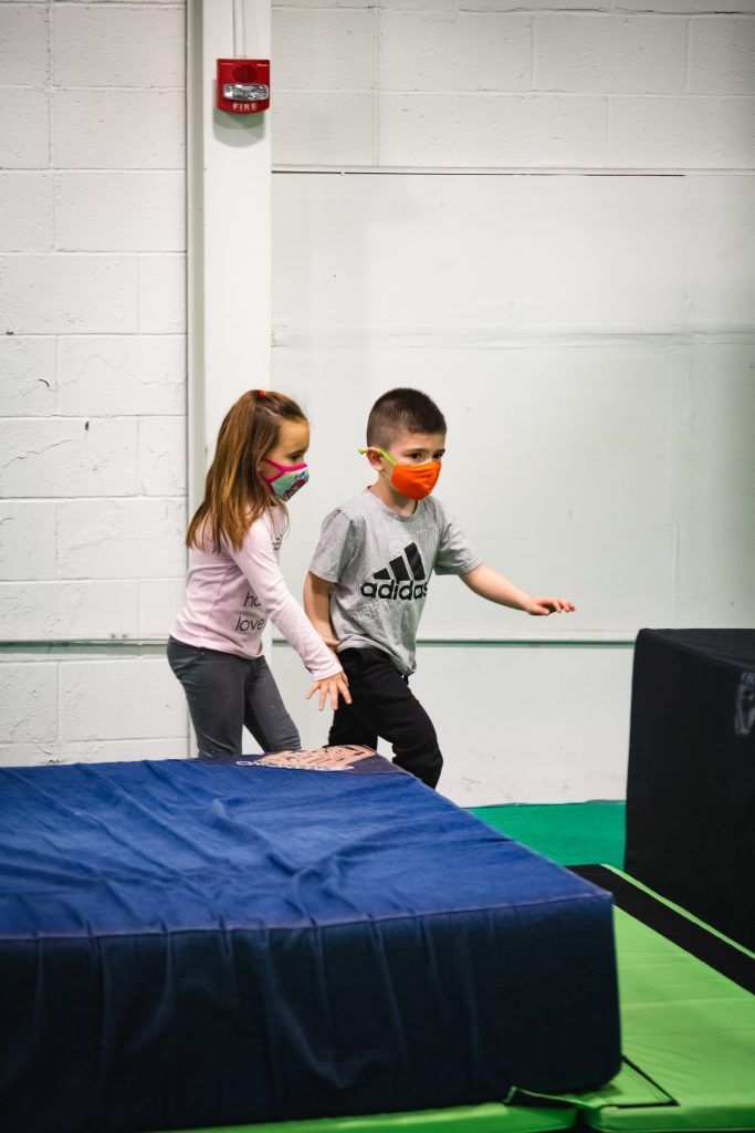 Two campers at the Albany Ninja Lab