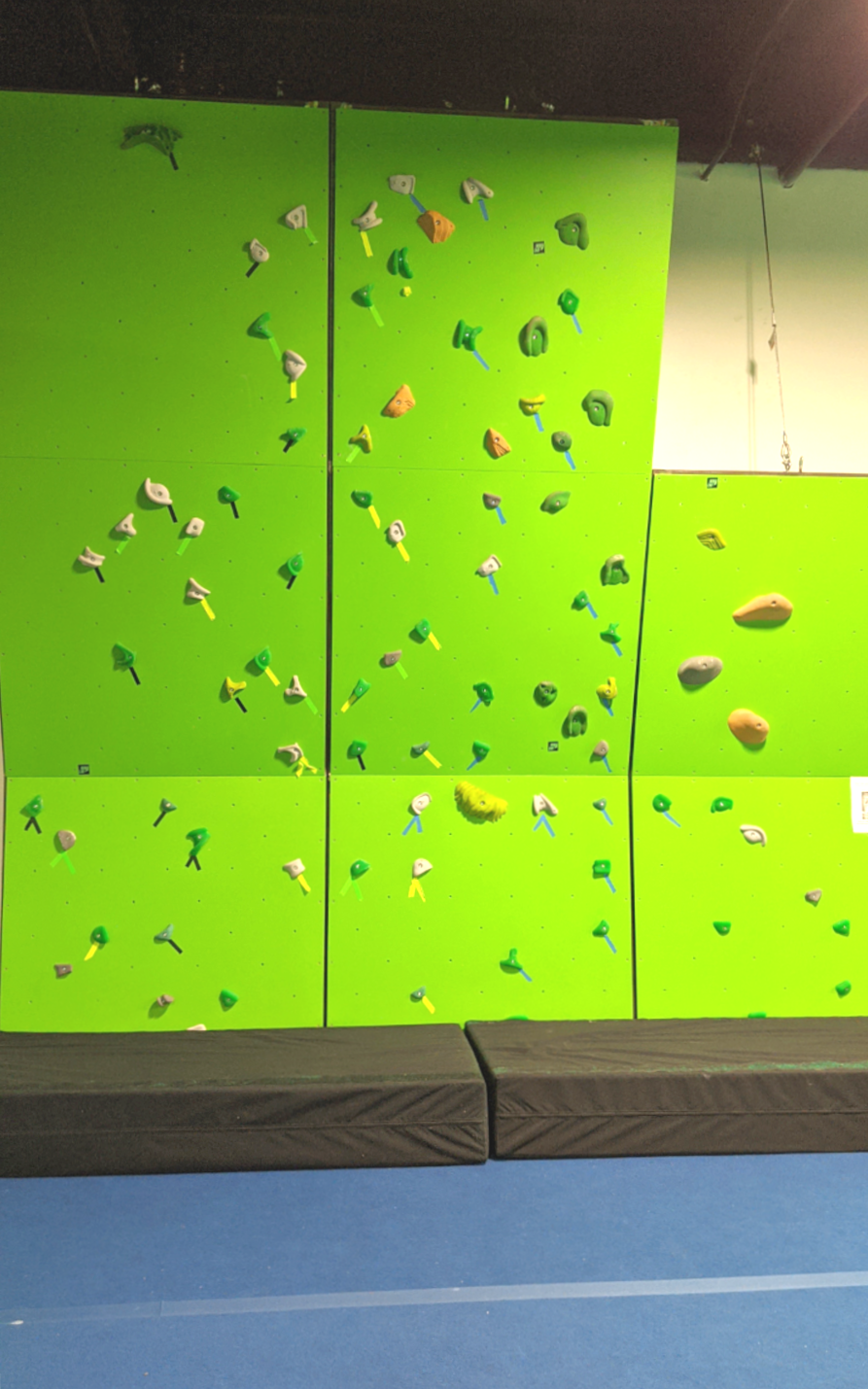 Rock wall at Ninja Lab