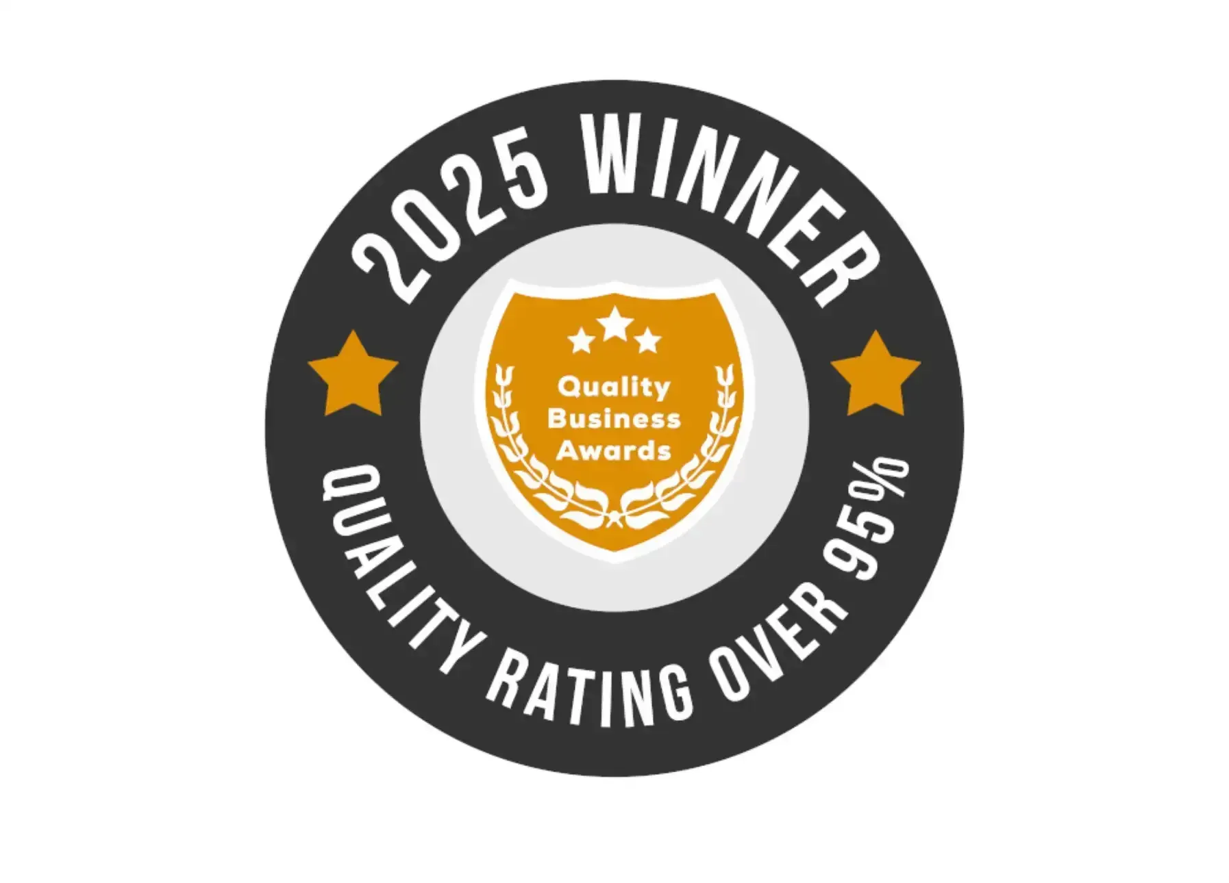 A Logo For The 2025 Winner Of The Quality Business Awards — Pest Evict Pest Control in Ayr, QLD