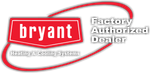 The bryant logo is a factory authorized dealer for heating and cooling systems.