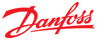 A red danfoss logo on a white background