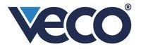 The word veco is written in white on a white background.