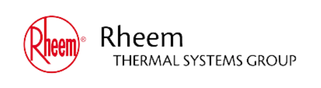 The rheem thermal systems group logo is on a white background.