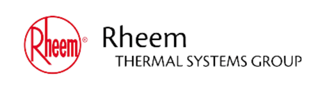 The rheem thermal systems group logo is on a white background.