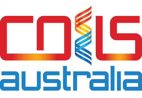 A logo for a company called coils australia