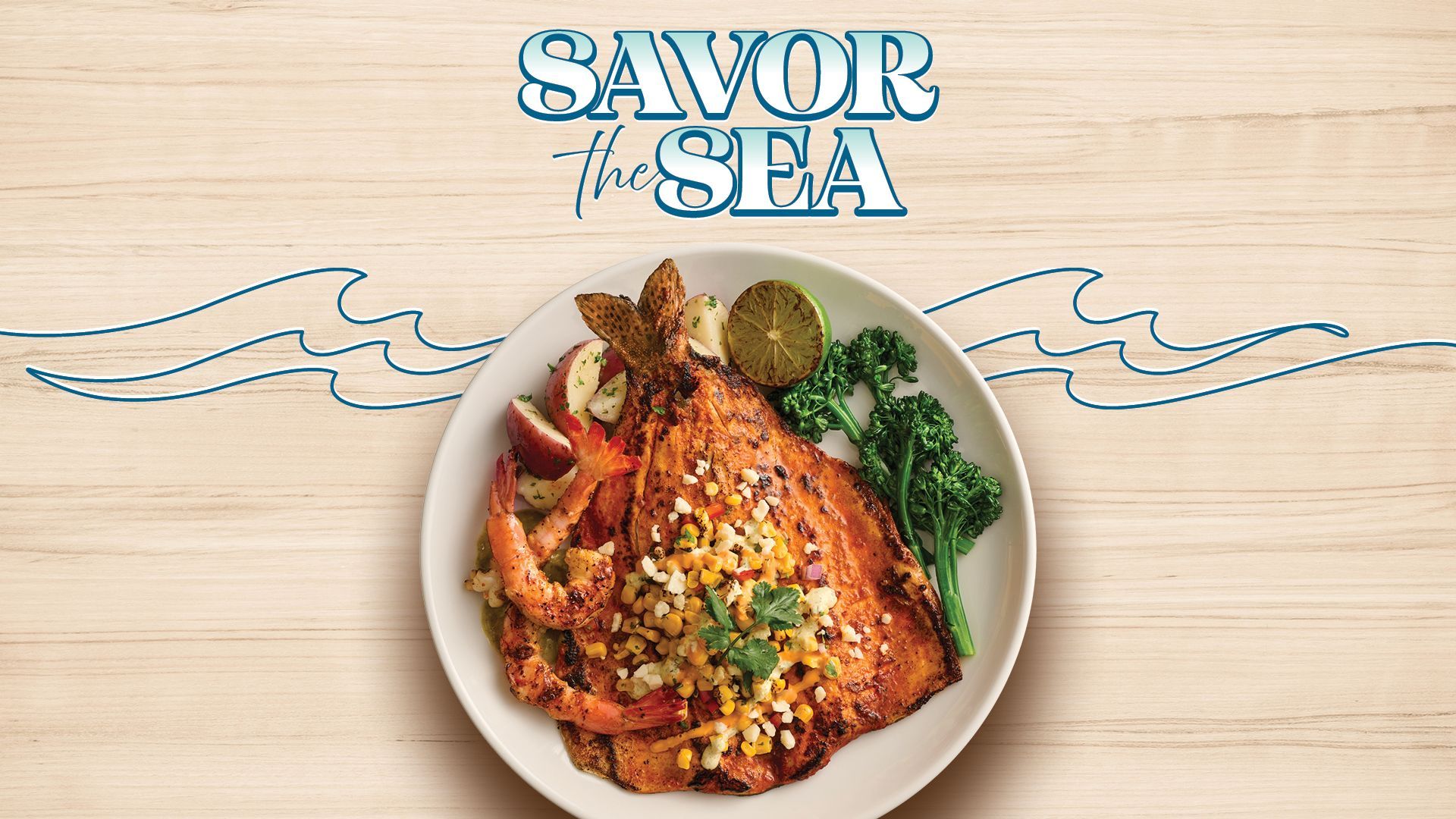 Plate of seafood with