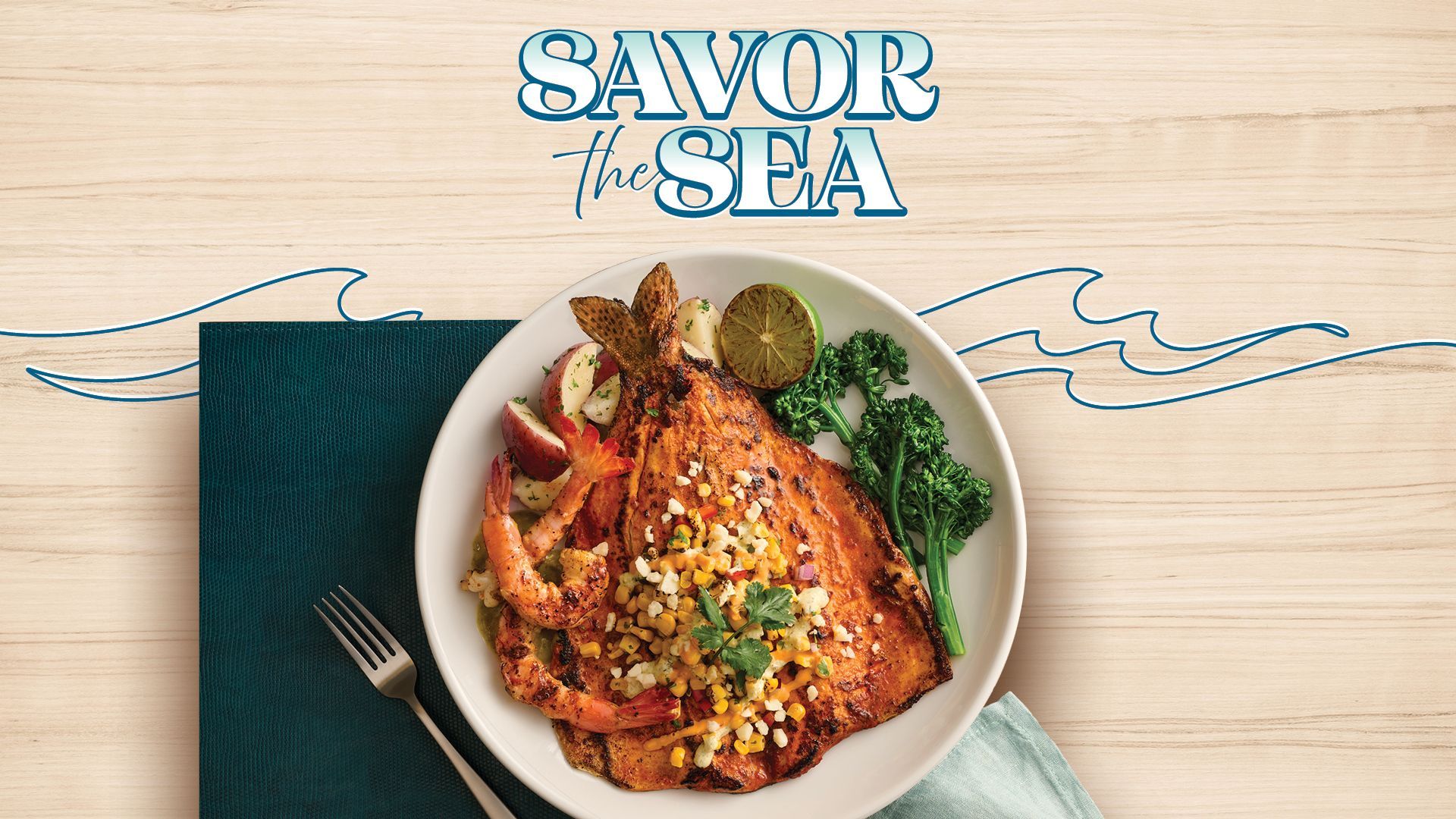 Plate of seafood with