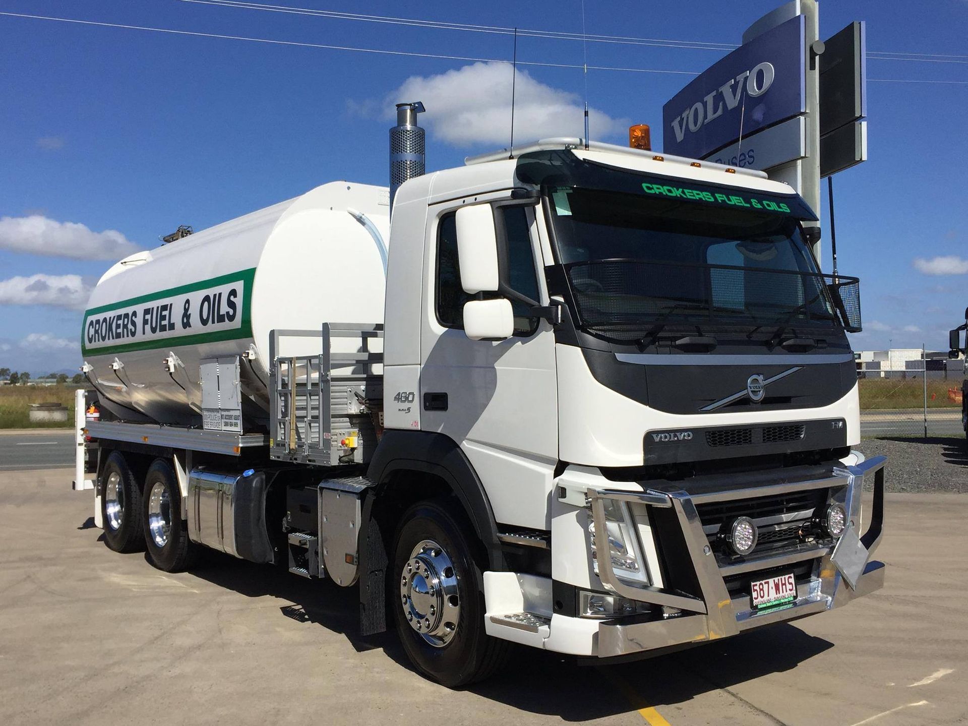 a truck is parked — Crokers Fuel & Oils Pty Ltd in Paget, QLD
