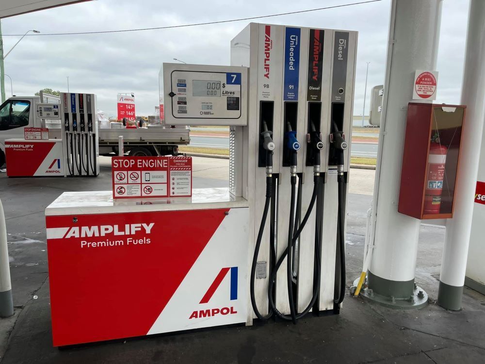 a fuel pump with different types of petrol — Crokers Fuel & Oils Pty Ltd in Mackay, QLD
