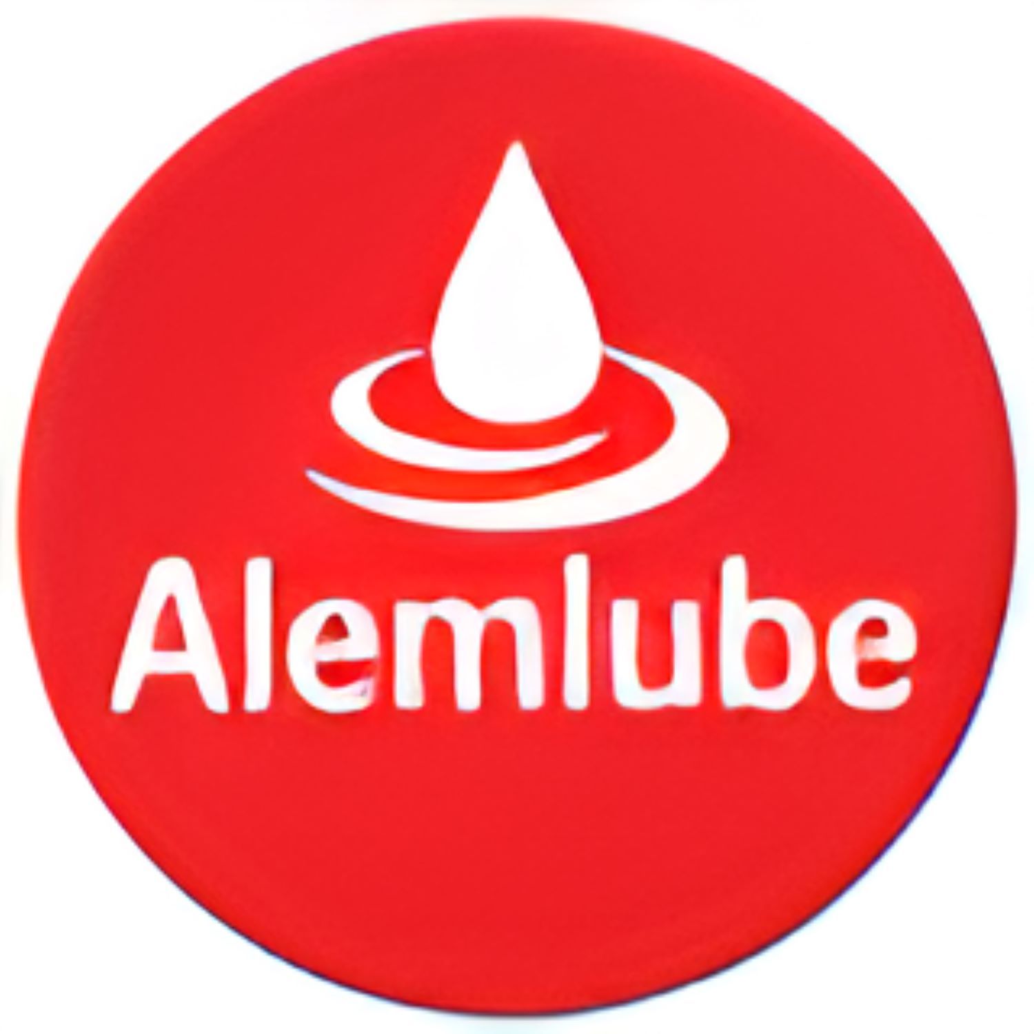 A Red Circle With the Alemlube Logo on It — Crokers Fuel & Oils Pty Ltd in Paget, QLD
