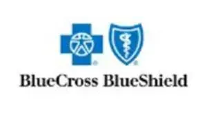 A blue cross blue shield logo on a white background