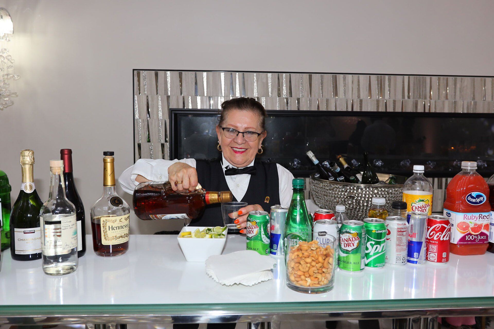 woman bartending in Fairfax, VA at CrystalView