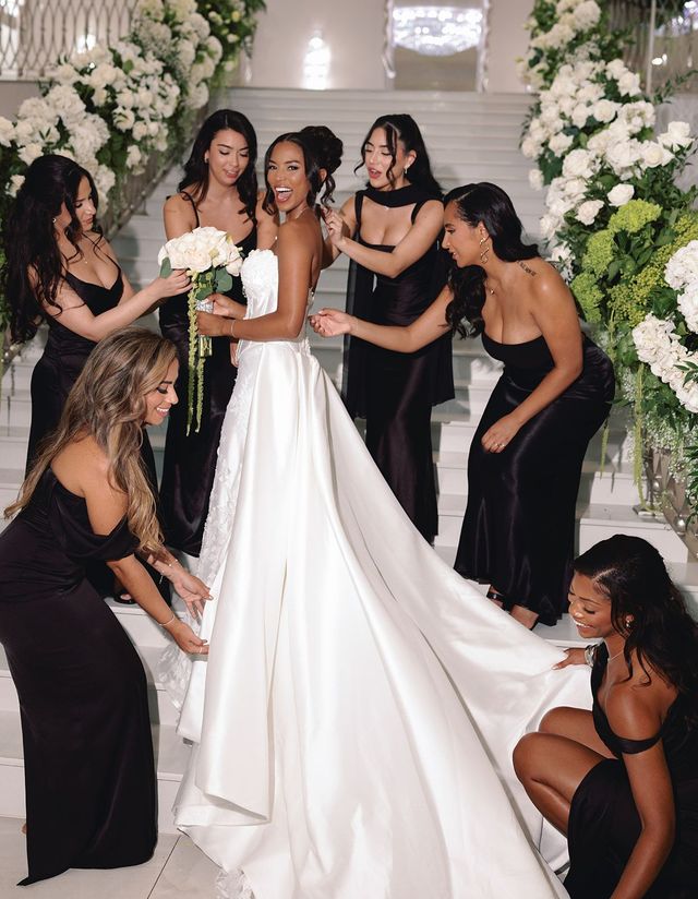 nigerian bridal party dresses Nigerian Lace Bridesmaid Dress, Aso Ebi Wedding Outfit, Matching Headwrap