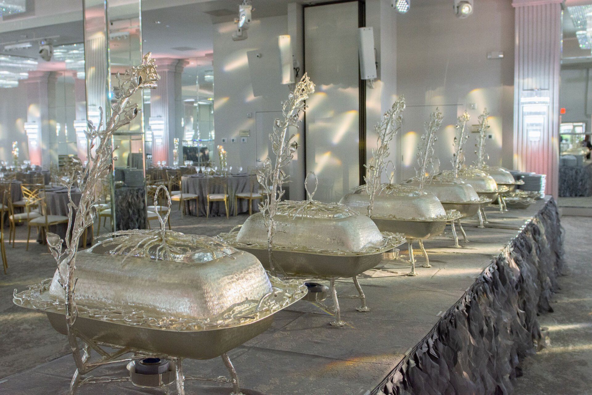 food serving dishes at CrystalView Weddings and Events in Fairfax, VA