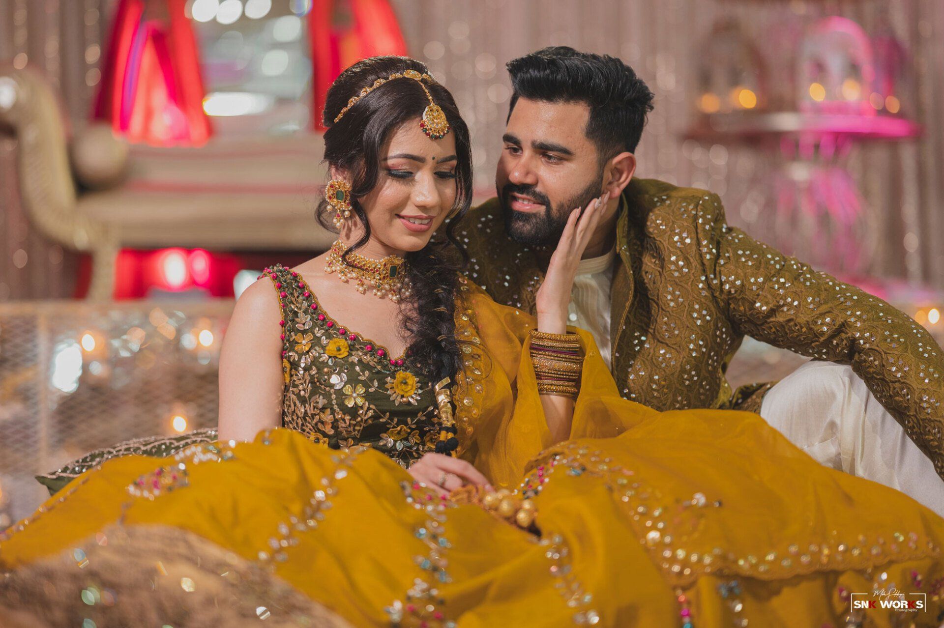 bride and groom of an Indian wedding