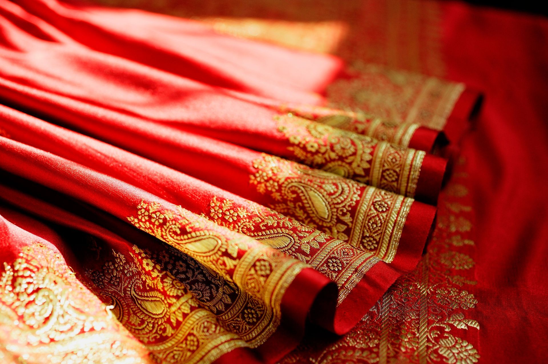 closeup of a Hindu Sari