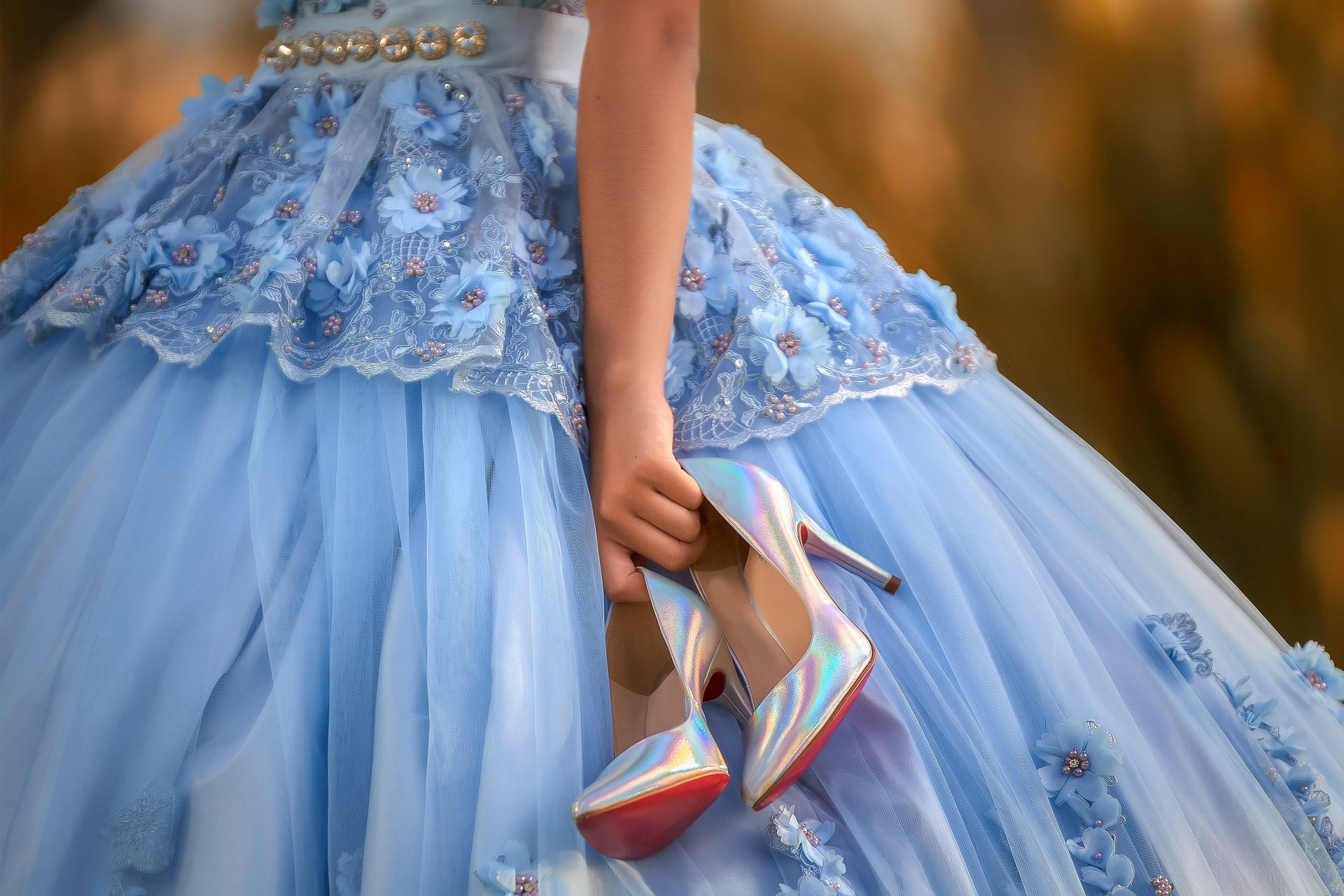 young girl in a dress for her Quinceanera