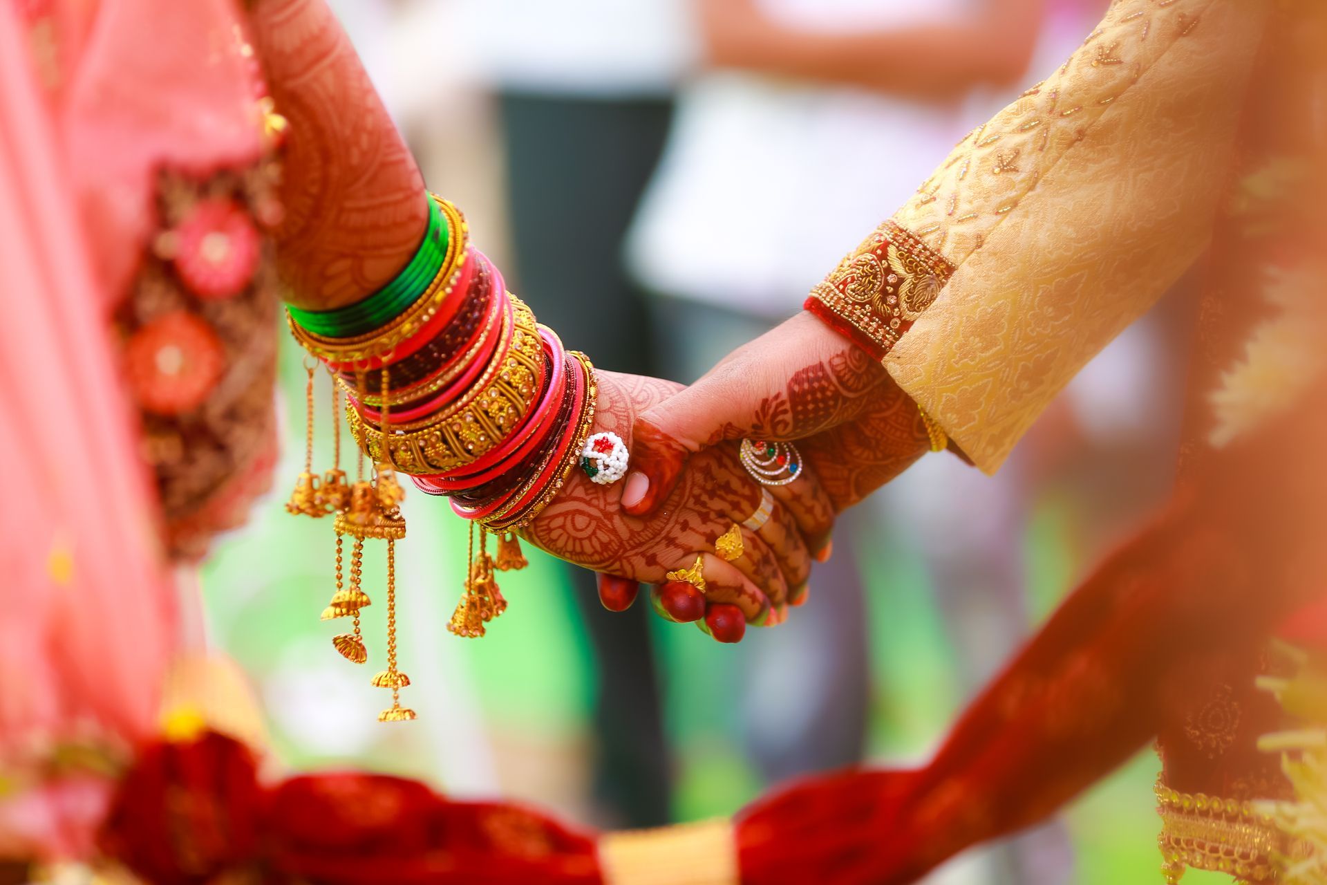 red at a Hindu wedding