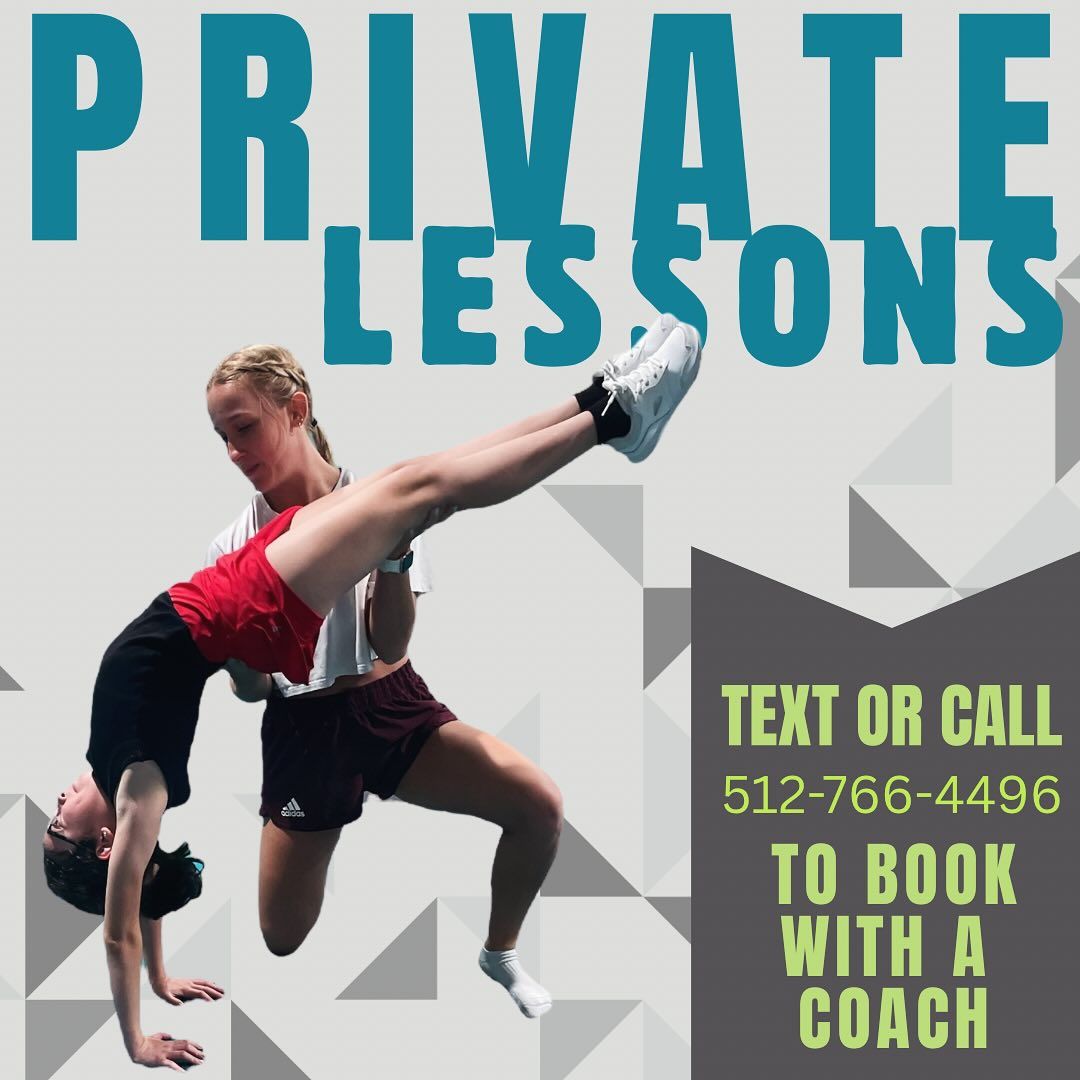 Ad for private lessons: woman helping another bend over backwards. Teal text and phone number.