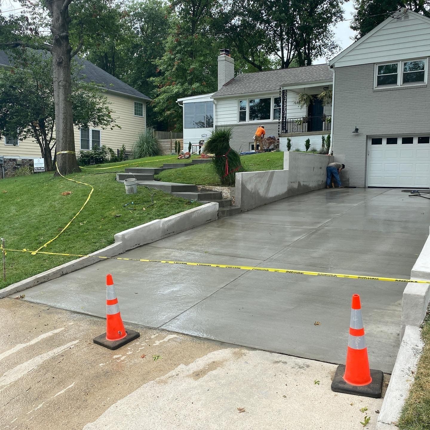 Brushed Concrete Driveway