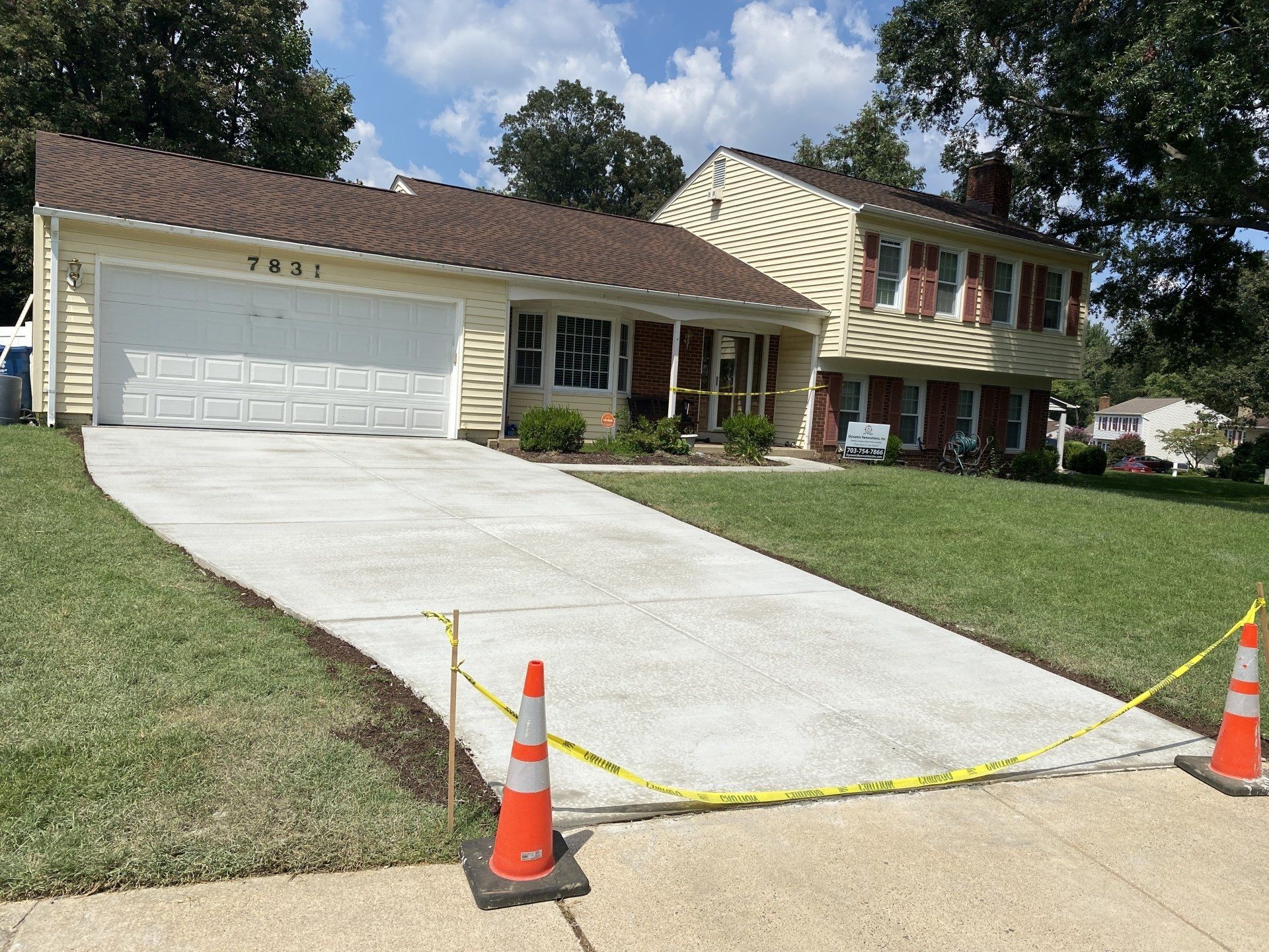 Brushed Concrete Driveway