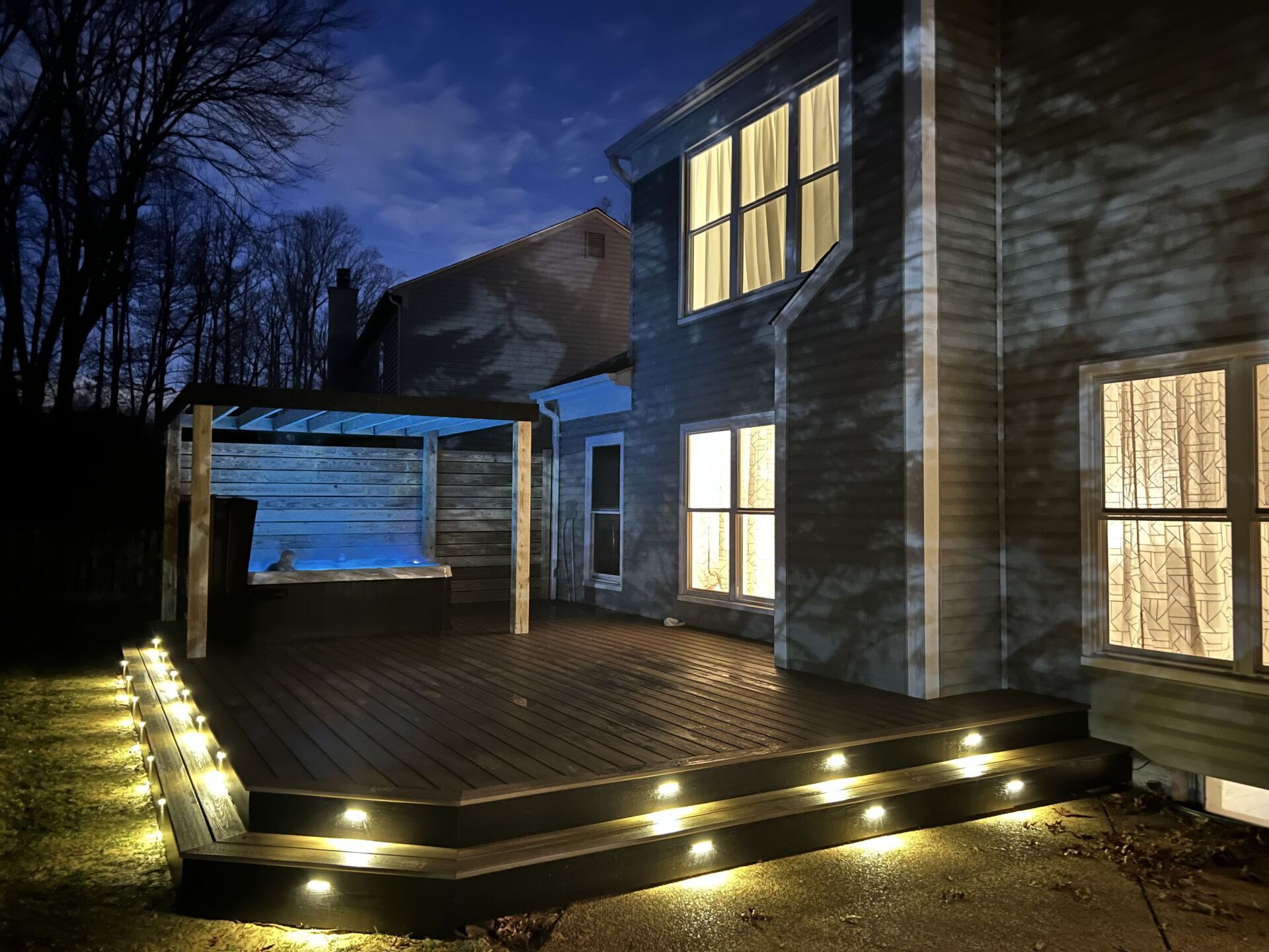 Ground Level Hot Tub Deck