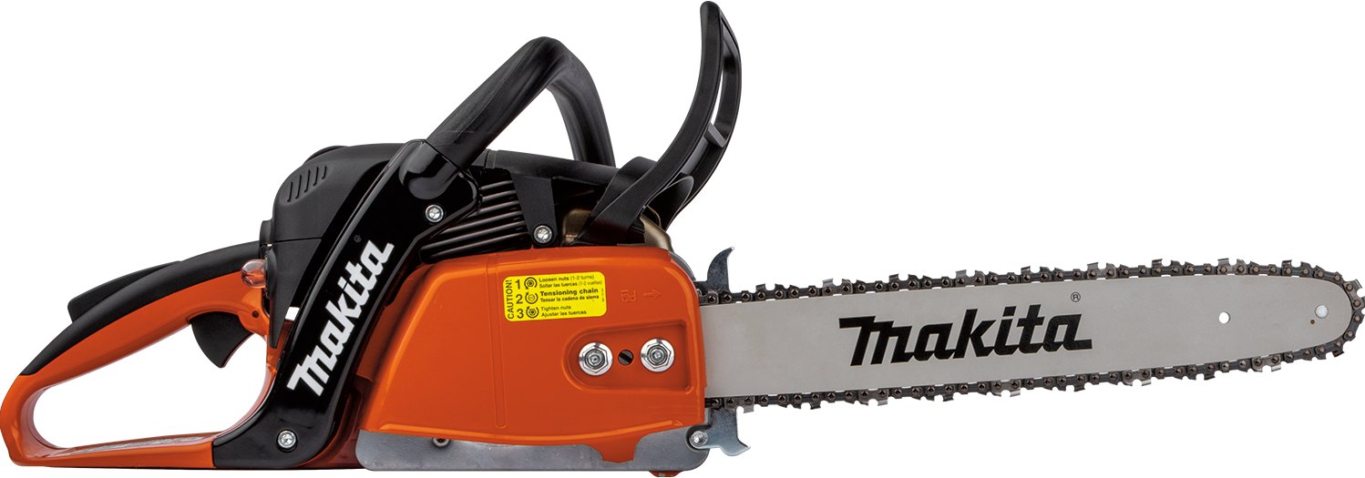 A makita chainsaw is shown on a white background.