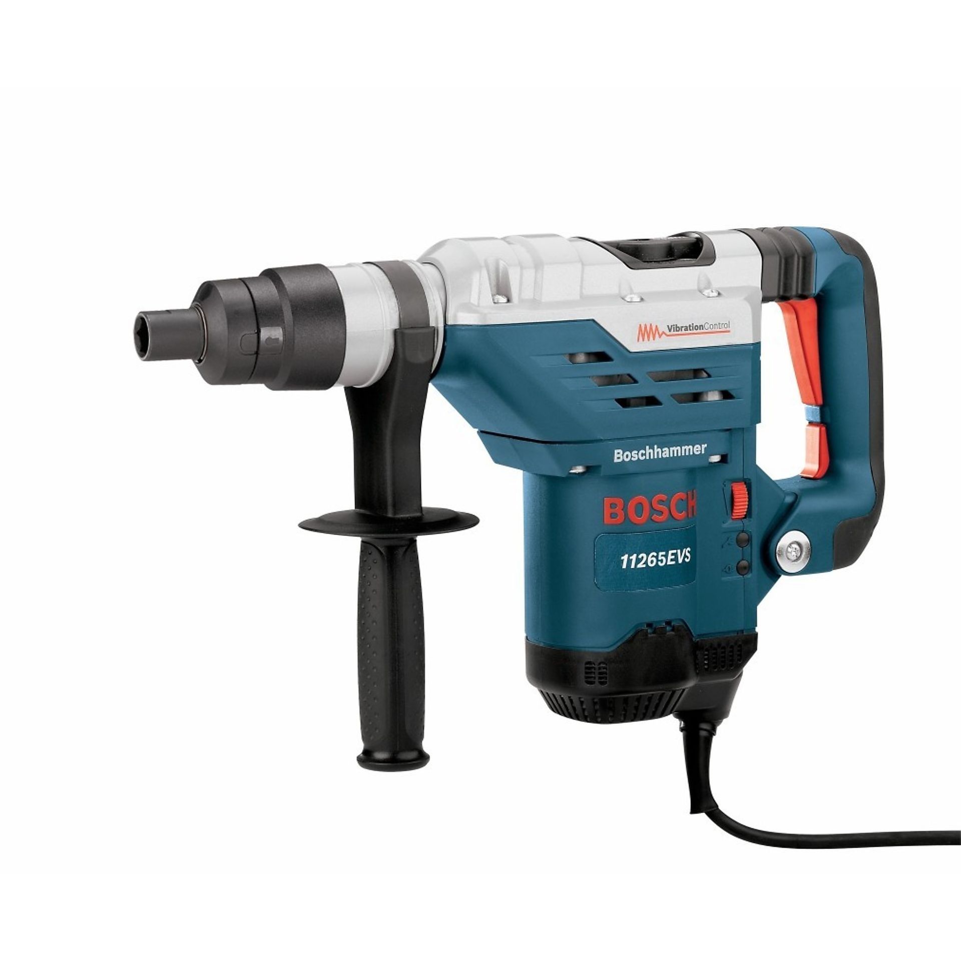 A bosch hammer drill is shown on a white background.
