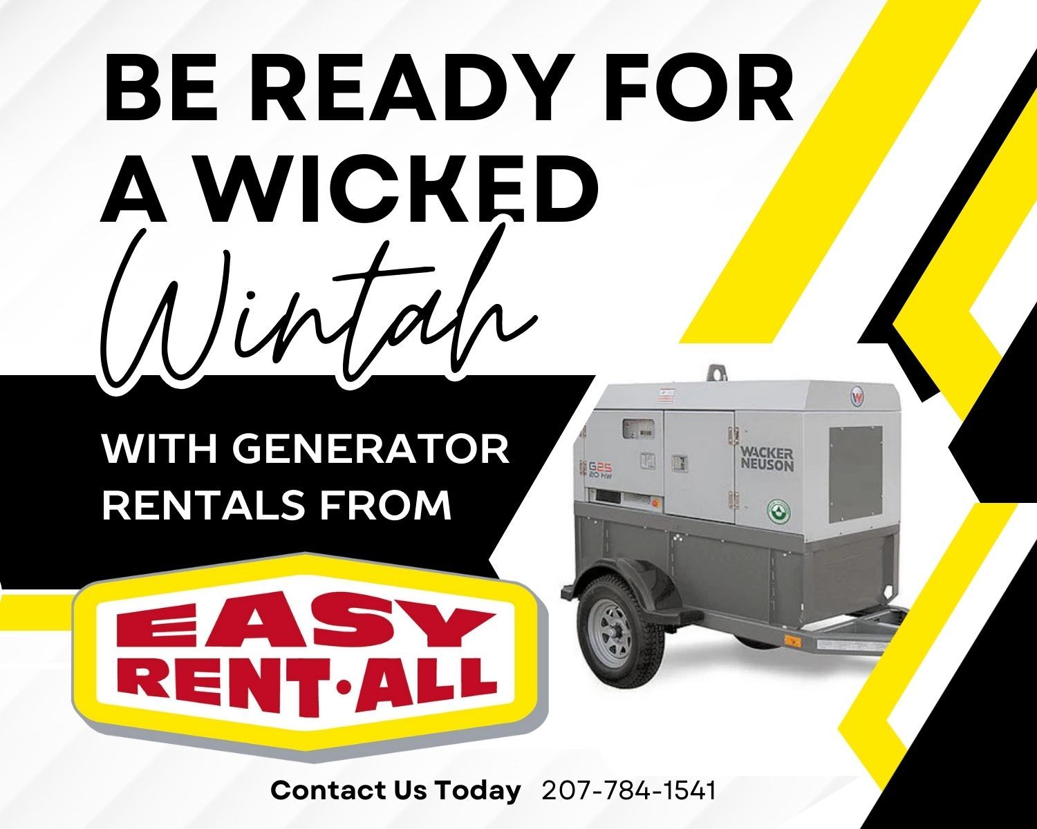 Get Ready For A Wicked Wintah with Generator Rentals from Easy Rent All