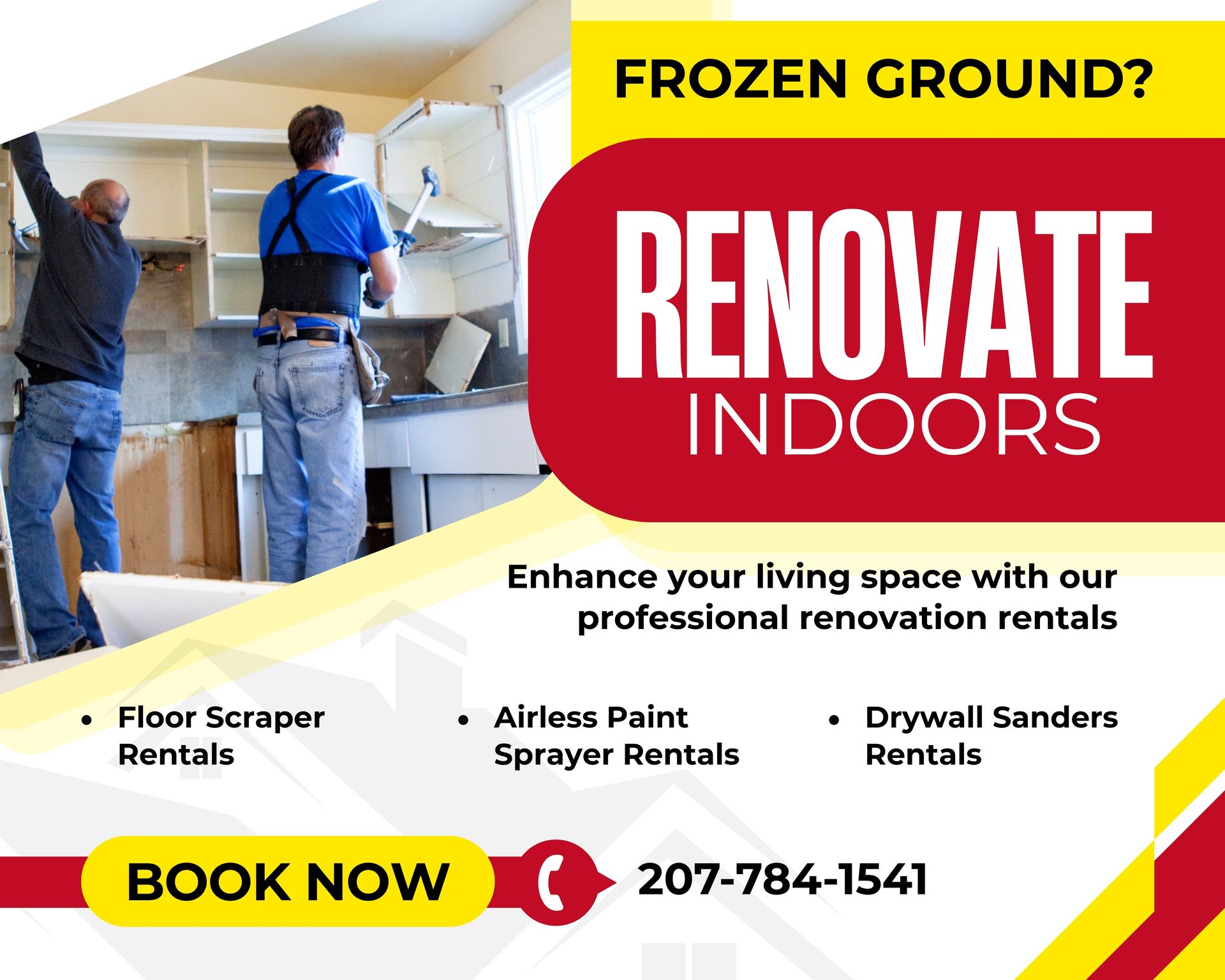 Frozen Ground? Renovate Indoors with Surface Prep Rentals from Easy Rent All