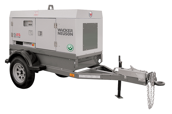 A generator on a trailer on a white background.