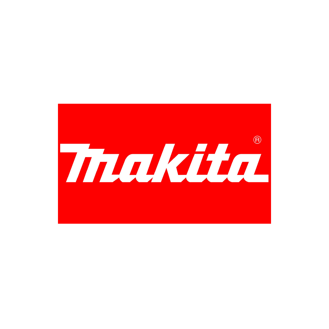 The makita logo is red and white on a white background.