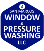 The logo for san marcos window and pressure washing llc